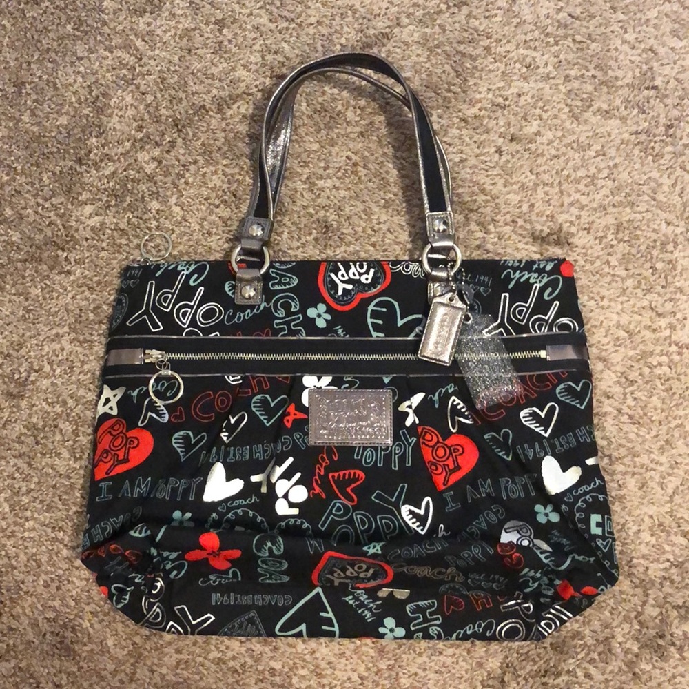 Coach Poppy Original Graffiti Tote Bag